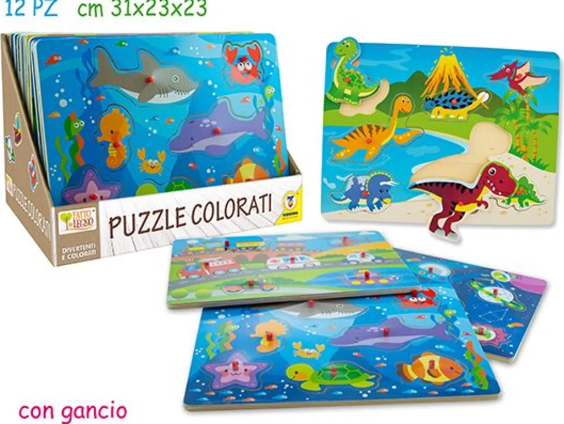 PUZZLE COLORATI IN LEGNO FUNNY ASSORTITO: vendita online PUZZLE COLORATI IN LEGNO FUNNY ASSORTITO in offerta