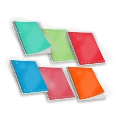 Quaderno con fori a quadretti: Quaderno monocromo con fori