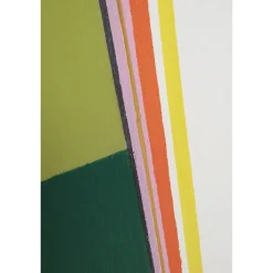 QUADRO INCORNICIATO ABSTRACT SHAPES KHAKI 73X103CM: vendita online QUADRO INCORNICIATO ABSTRACT SHAPES KHAKI 73X103CM in offerta