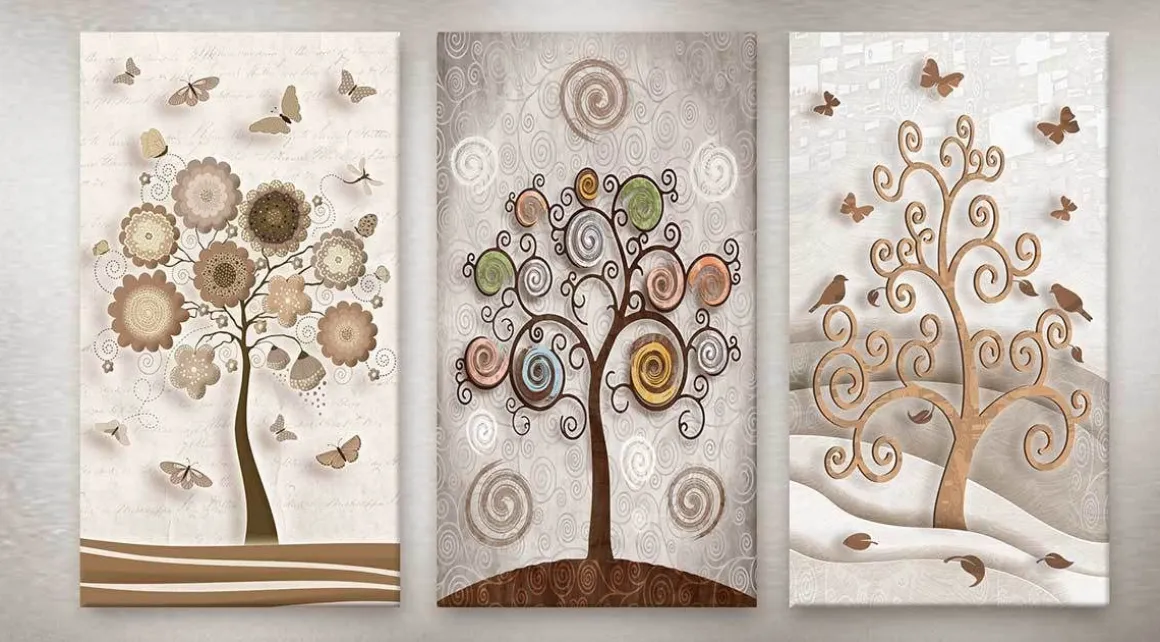 QUADRO SU TELA DAY TREE 38X75CM ASSORTITO: vendita online QUADRO SU TELA DAY TREE 38X75CM ASSORTITO in offerta