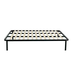 RETE MATRIMONIALE 160X190 IN METALLO NERO CON 13 DOGHE