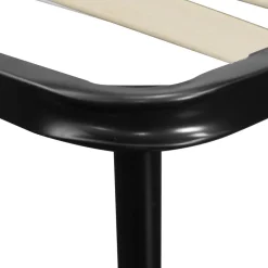 RETE SINGOLA 80X190 IN METALLO NERO CON 7 DOGHE
