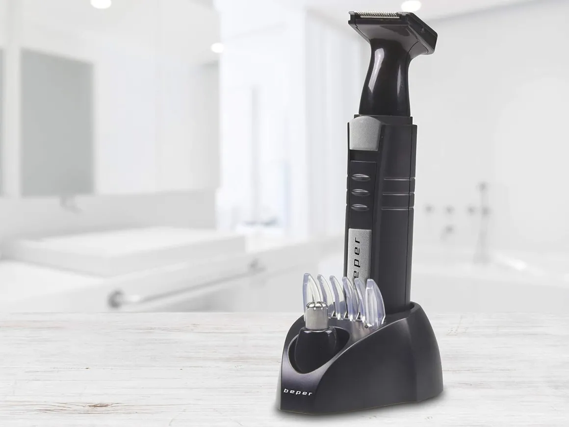 RIFINITORE VISO IN ACCIAIO INOX NERO