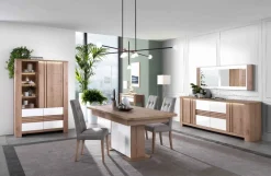 SALA COMPLETA ROVERE WELLINGTON E BIANCO LUCIDO