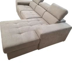 SALOTTO ANGOLARE SOFIA CON CHAISE LONGUE DX IN TESSUTO BEIGE: vendita online SALOTTO ANGOLARE SOFIA CON CHAISE LONGUE DX IN TESSUTO BEIGE in offerta