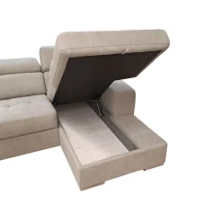 SALOTTO ANGOLARE SOFIA CON CHAISE LONGUE DX IN TESSUTO BEIGE: vendita online SALOTTO ANGOLARE SOFIA CON CHAISE LONGUE DX IN TESSUTO BEIGE in offerta