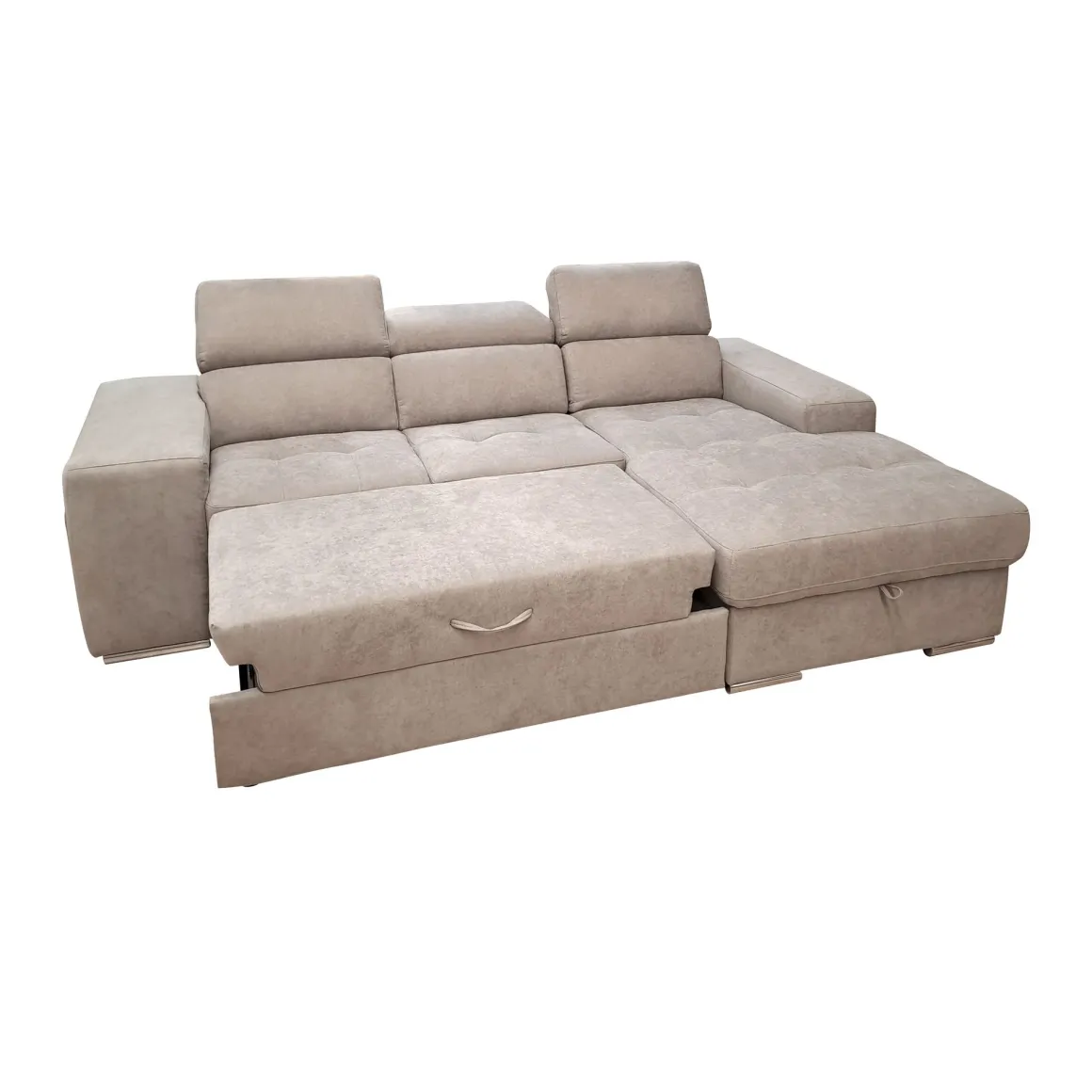 SALOTTO ANGOLARE SOFIA CON CHAISE LONGUE DX IN TESSUTO BEIGE: vendita online SALOTTO ANGOLARE SOFIA CON CHAISE LONGUE DX IN TESSUTO BEIGE in offerta