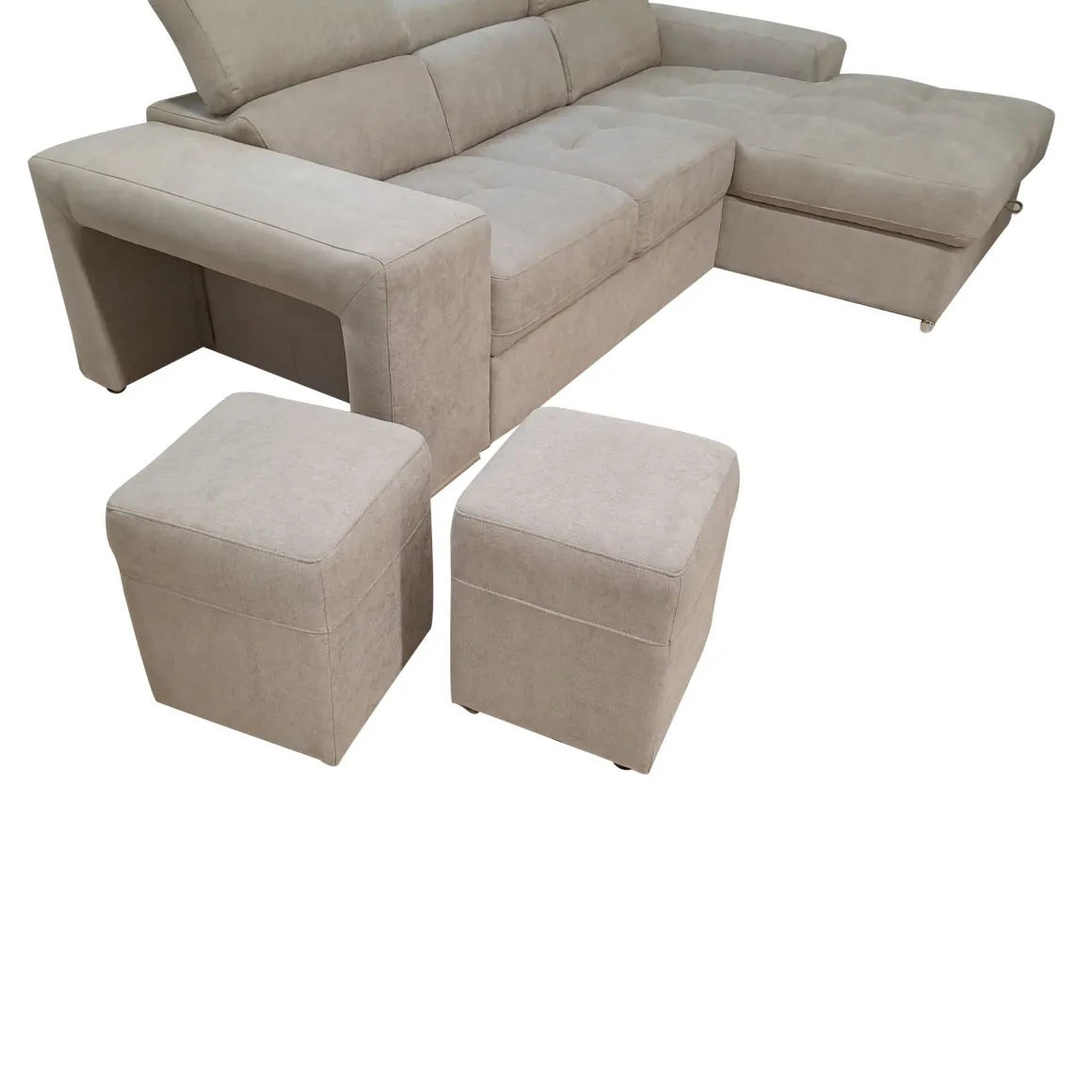 SALOTTO ANGOLARE SOFIA CON CHAISE LONGUE DX IN TESSUTO BEIGE: vendita online SALOTTO ANGOLARE SOFIA CON CHAISE LONGUE DX IN TESSUTO BEIGE in offerta