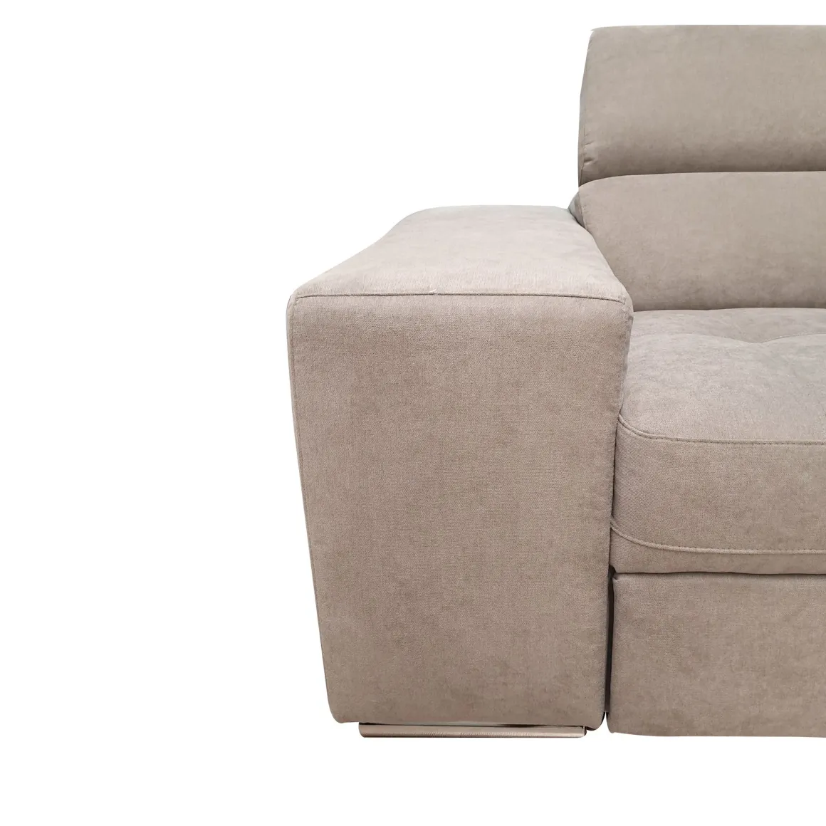SALOTTO ANGOLARE SOFIA CON CHAISE LONGUE DX IN TESSUTO BEIGE: vendita online SALOTTO ANGOLARE SOFIA CON CHAISE LONGUE DX IN TESSUTO BEIGE in offerta
