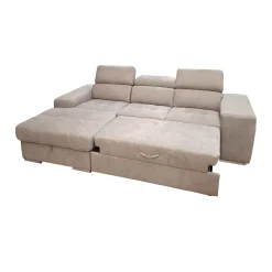 SALOTTO ANGOLARE SOFIA CON CHAISE LONGUE SX IN TESSUTO BEIGE: vendita online SALOTTO ANGOLARE SOFIA CON CHAISE LONGUE SX IN TESSUTO BEIGE in offerta