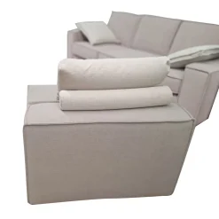SALOTTO BERLINO CON ELEMENTO UNIVERSALE REVERSIBILE IN TESSUTO BEIGE: vendita online SALOTTO BERLINO CON ELEMENTO UNIVERSALE REVERSIBILE IN TESSUTO BEIGE in offerta