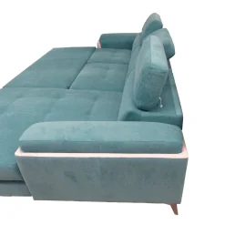 SALOTTO EROS CON CHAISE LONGUE DX IN TESSUTO TURCHESE: vendita online SALOTTO EROS CON CHAISE LONGUE DX IN TESSUTO TURCHESE in offerta