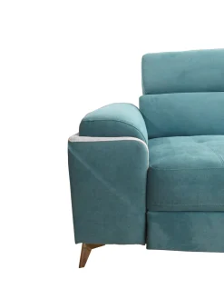 SALOTTO EROS CON CHAISE LONGUE DX IN TESSUTO TURCHESE: vendita online SALOTTO EROS CON CHAISE LONGUE DX IN TESSUTO TURCHESE in offerta
