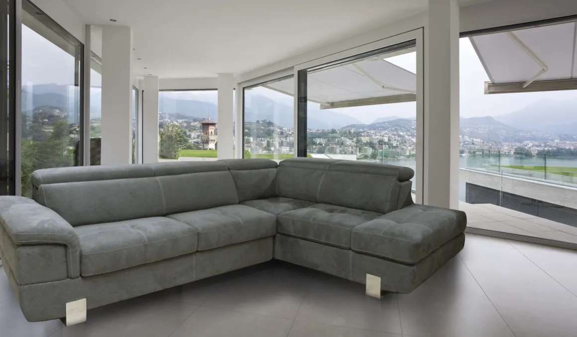 SALOTTO EUREKA ANGOLARE DX IN TESSUTO GRIGIO SCURO: vendita online SALOTTO EUREKA ANGOLARE DX IN TESSUTO GRIGIO SCURO in offerta