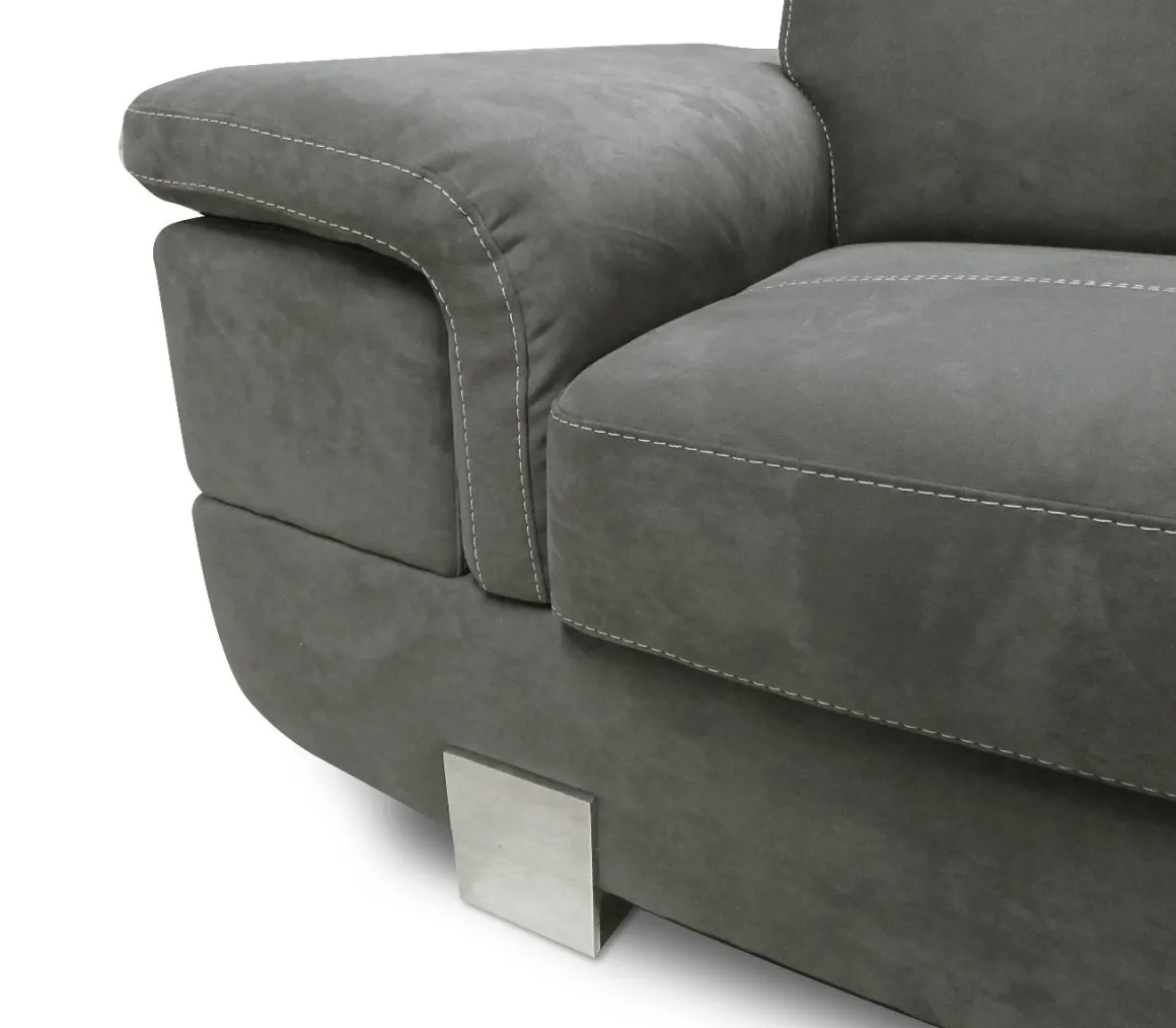 SALOTTO EUREKA ANGOLARE DX IN TESSUTO GRIGIO SCURO: vendita online SALOTTO EUREKA ANGOLARE DX IN TESSUTO GRIGIO SCURO in offerta