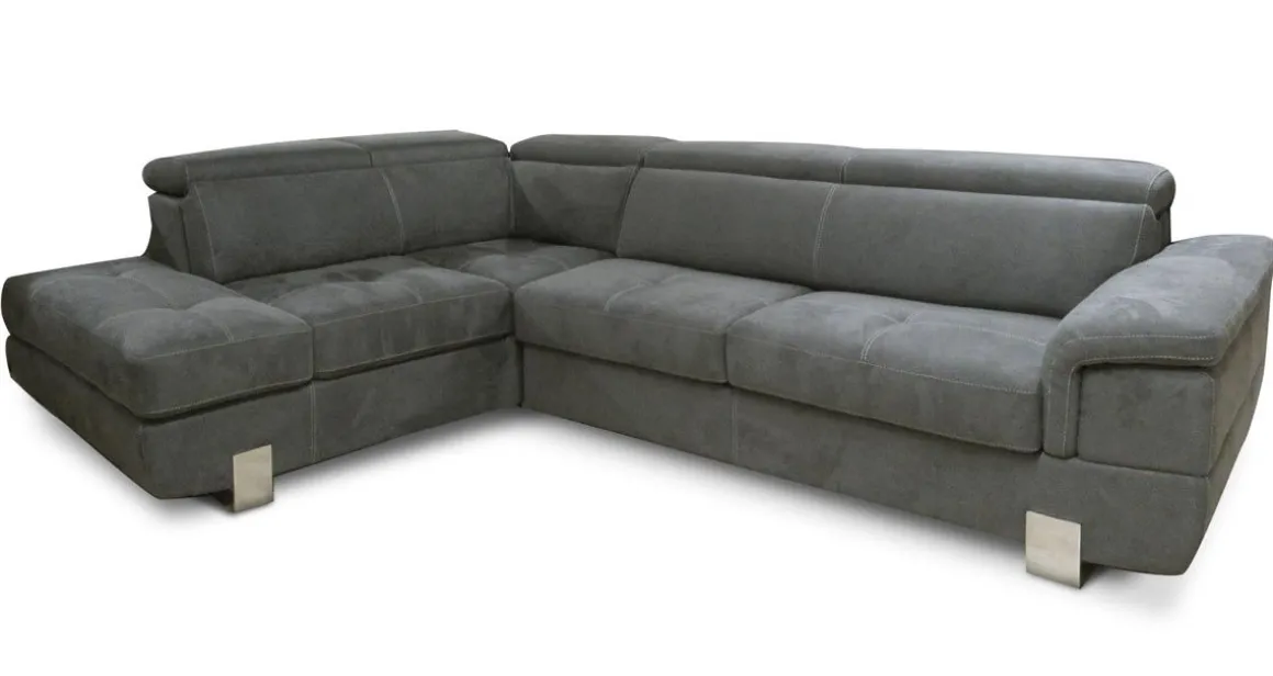 SALOTTO EUREKA ANGOLARE SX CON RETE ELETTROSALDATA IN TESSUTO GRIGIO SCURO: vendita online SALOTTO EUREKA ANGOLARE SX CON RETE ELETTROSALDATA IN TESSUTO GRIGIO SCURO in offerta