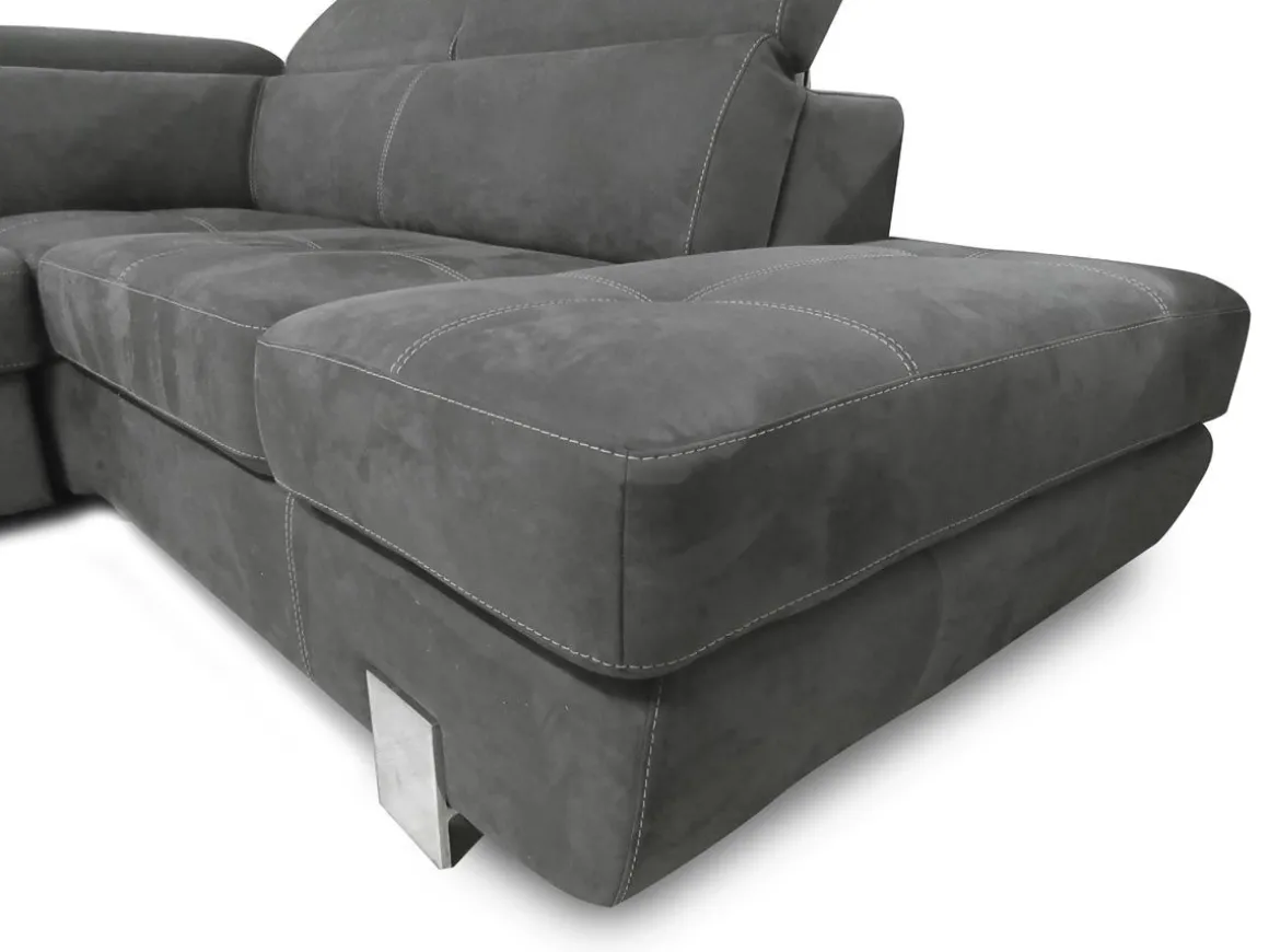 SALOTTO EUREKA ANGOLARE SX CON RETE ELETTROSALDATA IN TESSUTO GRIGIO SCURO: vendita online SALOTTO EUREKA ANGOLARE SX CON RETE ELETTROSALDATA IN TESSUTO GRIGIO SCURO in offerta