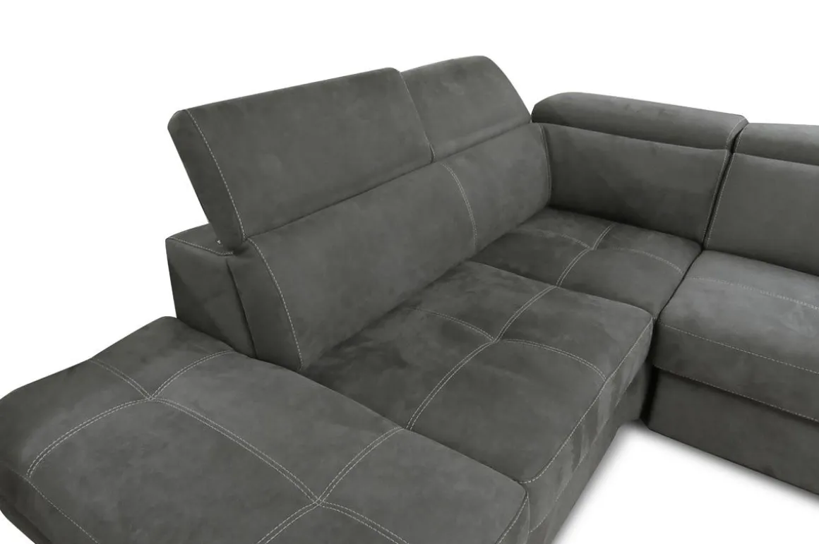 SALOTTO EUREKA ANGOLARE SX CON RETE ELETTROSALDATA IN TESSUTO GRIGIO SCURO: vendita online SALOTTO EUREKA ANGOLARE SX CON RETE ELETTROSALDATA IN TESSUTO GRIGIO SCURO in offerta