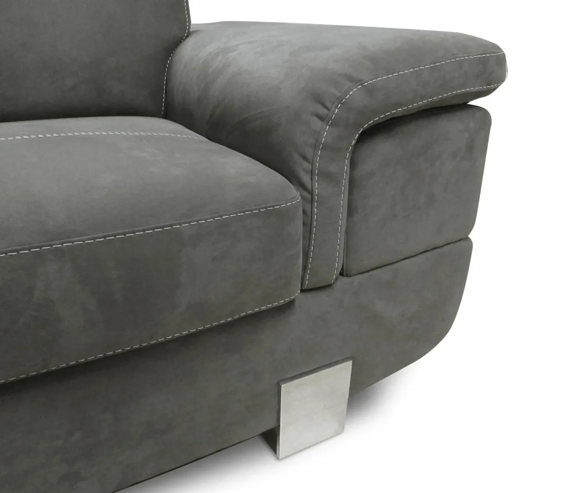 SALOTTO EUREKA ANGOLARE SX CON RETE ELETTROSALDATA IN TESSUTO GRIGIO SCURO: vendita online SALOTTO EUREKA ANGOLARE SX CON RETE ELETTROSALDATA IN TESSUTO GRIGIO SCURO in offerta