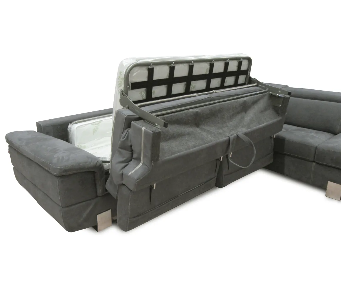 SALOTTO EUREKA ANGOLARE SX CON RETE ELETTROSALDATA IN TESSUTO GRIGIO SCURO: vendita online SALOTTO EUREKA ANGOLARE SX CON RETE ELETTROSALDATA IN TESSUTO GRIGIO SCURO in offerta