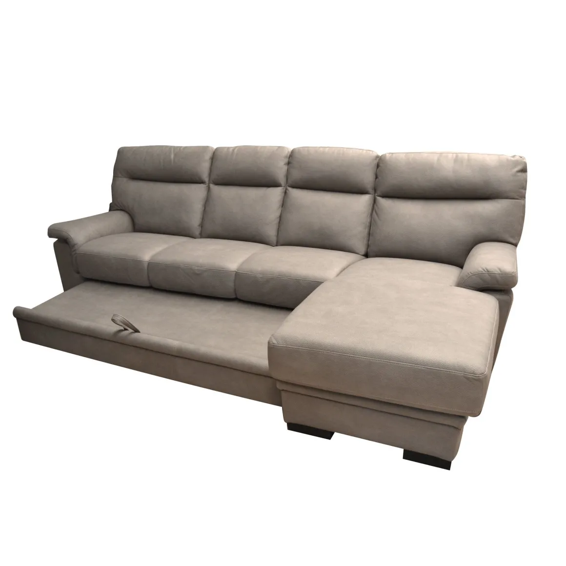 SALOTTO FLAVIA CON PENISOLA DX IN TESSUTO TAUPE: vendita online SALOTTO FLAVIA CON PENISOLA DX IN TESSUTO TAUPE in offerta