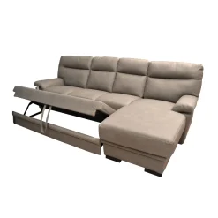 SALOTTO FLAVIA CON PENISOLA DX IN TESSUTO TAUPE: vendita online SALOTTO FLAVIA CON PENISOLA DX IN TESSUTO TAUPE in offerta