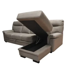 SALOTTO FLAVIA CON PENISOLA DX IN TESSUTO TAUPE: vendita online SALOTTO FLAVIA CON PENISOLA DX IN TESSUTO TAUPE in offerta