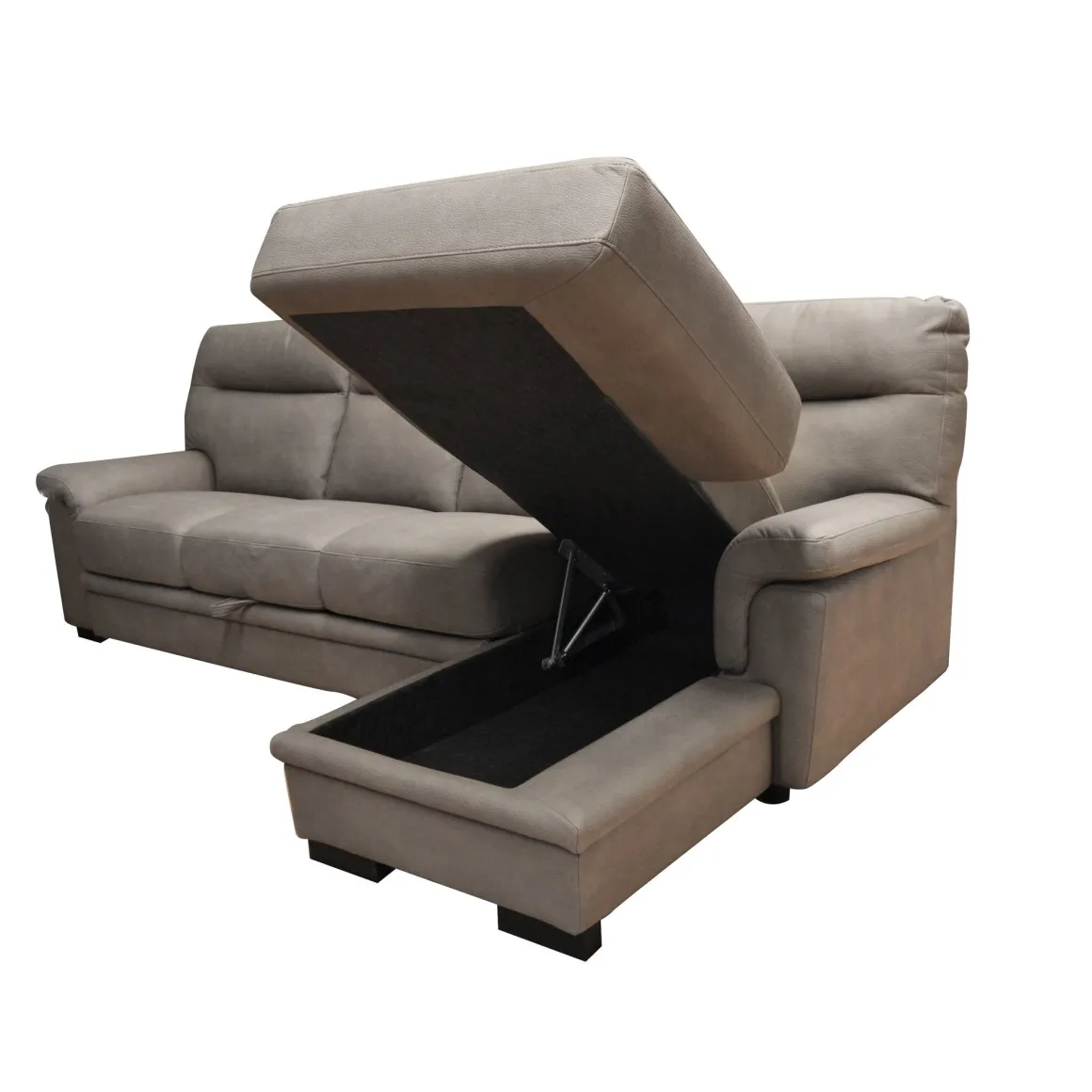 SALOTTO FLAVIA CON PENISOLA DX IN TESSUTO TAUPE: vendita online SALOTTO FLAVIA CON PENISOLA DX IN TESSUTO TAUPE in offerta