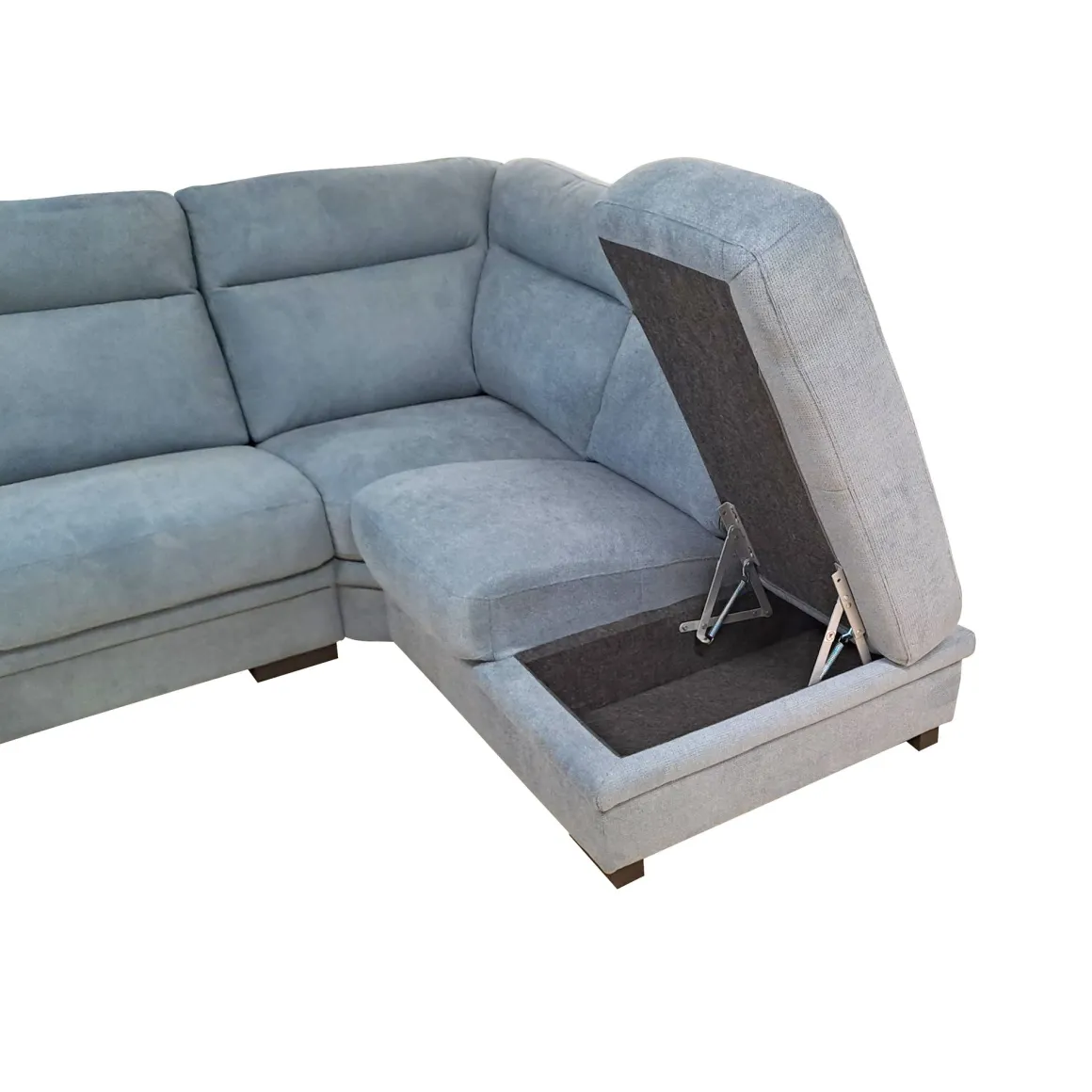 SALOTTO FLAVIA CON PENISOLA DX IN TESSUTO BLUE: vendita online SALOTTO FLAVIA CON PENISOLA DX IN TESSUTO BLUE in offerta