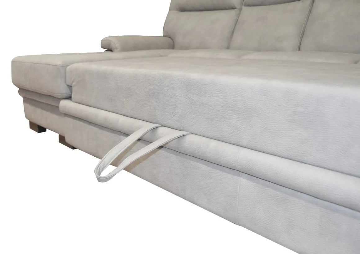 SALOTTO FLAVIA CON PENISOLA SX IN TESSUTO GRIGIO CHIARO: vendita online SALOTTO FLAVIA CON PENISOLA SX IN TESSUTO GRIGIO CHIARO in offerta