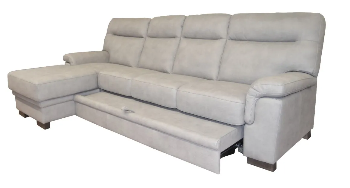 SALOTTO FLAVIA CON PENISOLA SX IN TESSUTO GRIGIO CHIARO: vendita online SALOTTO FLAVIA CON PENISOLA SX IN TESSUTO GRIGIO CHIARO in offerta