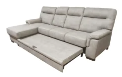 SALOTTO FLAVIA CON PENISOLA SX IN TESSUTO GRIGIO CHIARO: vendita online SALOTTO FLAVIA CON PENISOLA SX IN TESSUTO GRIGIO CHIARO in offerta