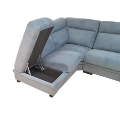 SALOTTO FLAVIA CON PENISOLA SX IN TESSUTO BLUE: vendita online SALOTTO FLAVIA CON PENISOLA SX IN TESSUTO BLUE in offerta