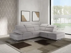 SALOTTO GIADA ANGOLARE DX IN TESSUTO GRIGIO CHIARO: vendita online SALOTTO GIADA ANGOLARE DX IN TESSUTO GRIGIO CHIARO in offerta