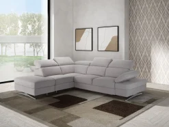 SALOTTO GIADA ANGOLARE SX IN TESSUTO GRIGIO CHIARO: vendita online SALOTTO GIADA ANGOLARE SX IN TESSUTO GRIGIO CHIARO in offerta