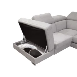 SALOTTO GIADA ANGOLARE SX IN TESSUTO GRIGIO CHIARO: vendita online SALOTTO GIADA ANGOLARE SX IN TESSUTO GRIGIO CHIARO in offerta