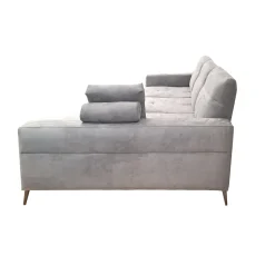 SALOTTO GINKO ANGOLRE DX CON CARRELLO ESTRAIBILE IN TESSUTO NABUCCO GRIGIO: vendita online SALOTTO GINKO ANGOLRE DX CON CARRELLO ESTRAIBILE IN TESSUTO NABUCCO GRIGIO in offerta