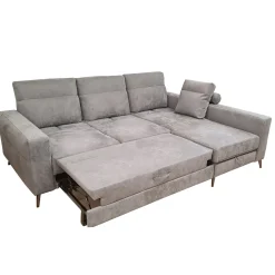 SALOTTO GINKO ANGOLRE DX CON CARRELLO ESTRAIBILE IN TESSUTO NABUCCO GRIGIO: vendita online SALOTTO GINKO ANGOLRE DX CON CARRELLO ESTRAIBILE IN TESSUTO NABUCCO GRIGIO in offerta