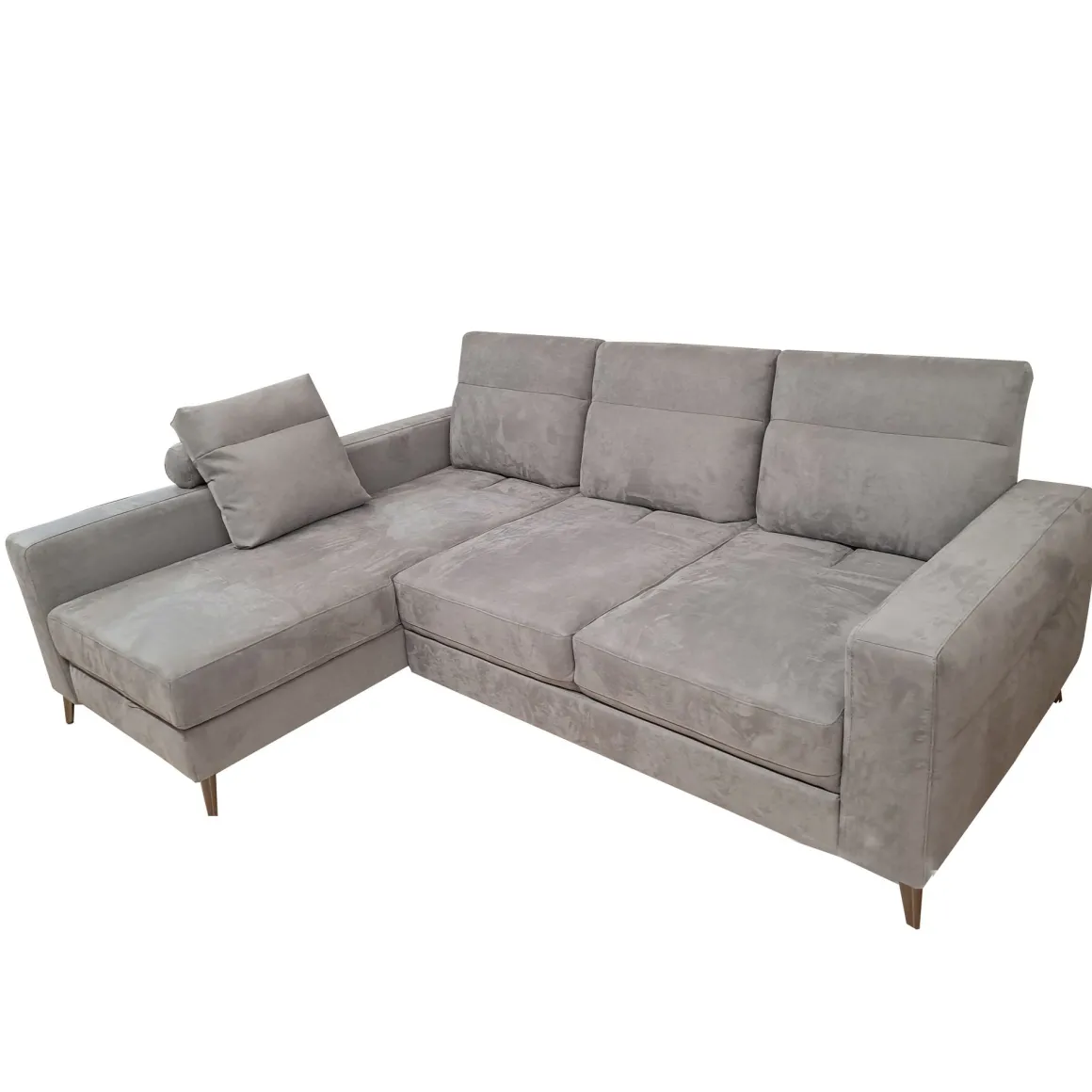 SALOTTO GINKO ANGOLRE SX CON CARRELLO ESTRAIBILE IN TESSUTO NABUCCO GRIGIO: vendita online SALOTTO GINKO ANGOLRE SX CON CARRELLO ESTRAIBILE IN TESSUTO NABUCCO GRIGIO in offerta