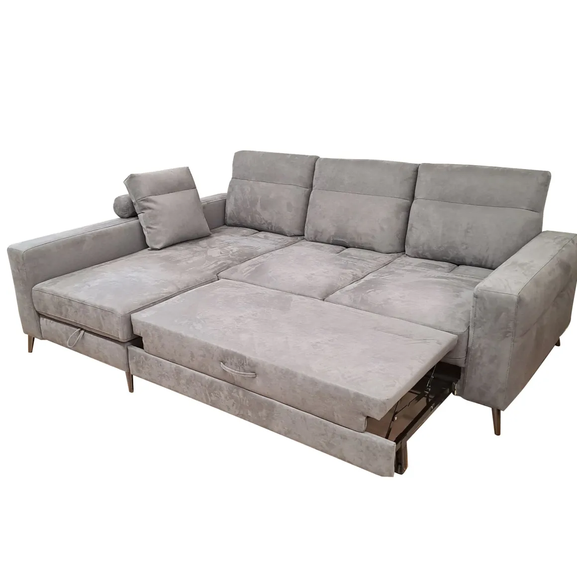 SALOTTO GINKO ANGOLRE SX CON CARRELLO ESTRAIBILE IN TESSUTO NABUCCO GRIGIO: vendita online SALOTTO GINKO ANGOLRE SX CON CARRELLO ESTRAIBILE IN TESSUTO NABUCCO GRIGIO in offerta