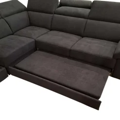 SALOTTO JACK CON PENISOLA SX IN TESSUTO NERO : vendita online SALOTTO JACK CON PENISOLA SX IN TESSUTO NERO in offerta