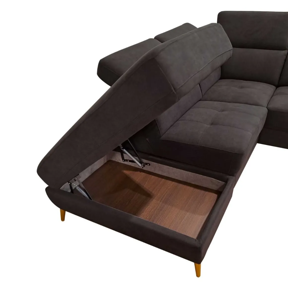 SALOTTO JACK CON PENISOLA SX IN TESSUTO NERO : vendita online SALOTTO JACK CON PENISOLA SX IN TESSUTO NERO in offerta