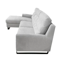 SALOTTO LEO CHAISE LONGUE SX CON CARRELLO ESTRAIBILE IN TESSUTO GRIGIO CHIARO: vendita online SALOTTO LEO CHAISE LONGUE SX CON CARRELLO ESTRAIBILE IN TESSUTO GRIGIO CHIARO in offerta