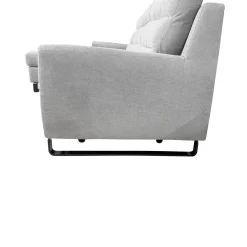 SALOTTO LEO CHAISE LONGUE SX CON CARRELLO ESTRAIBILE IN TESSUTO GRIGIO CHIARO: vendita online SALOTTO LEO CHAISE LONGUE SX CON CARRELLO ESTRAIBILE IN TESSUTO GRIGIO CHIARO in offerta