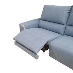 SALOTTO LILO RELAX ELETTRICO CON PENISOLA DX IN TESSUTO AZZURRO: vendita online SALOTTO LILO RELAX ELETTRICO CON PENISOLA DX IN TESSUTO AZZURRO in offerta