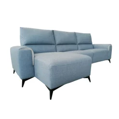 SALOTTO LILO RELAX ELETTRICO CON PENISOLA SX IN TESSUTO AZZURRO : vendita online SALOTTO LILO RELAX ELETTRICO CON PENISOLA SX IN TESSUTO AZZURRO in offerta