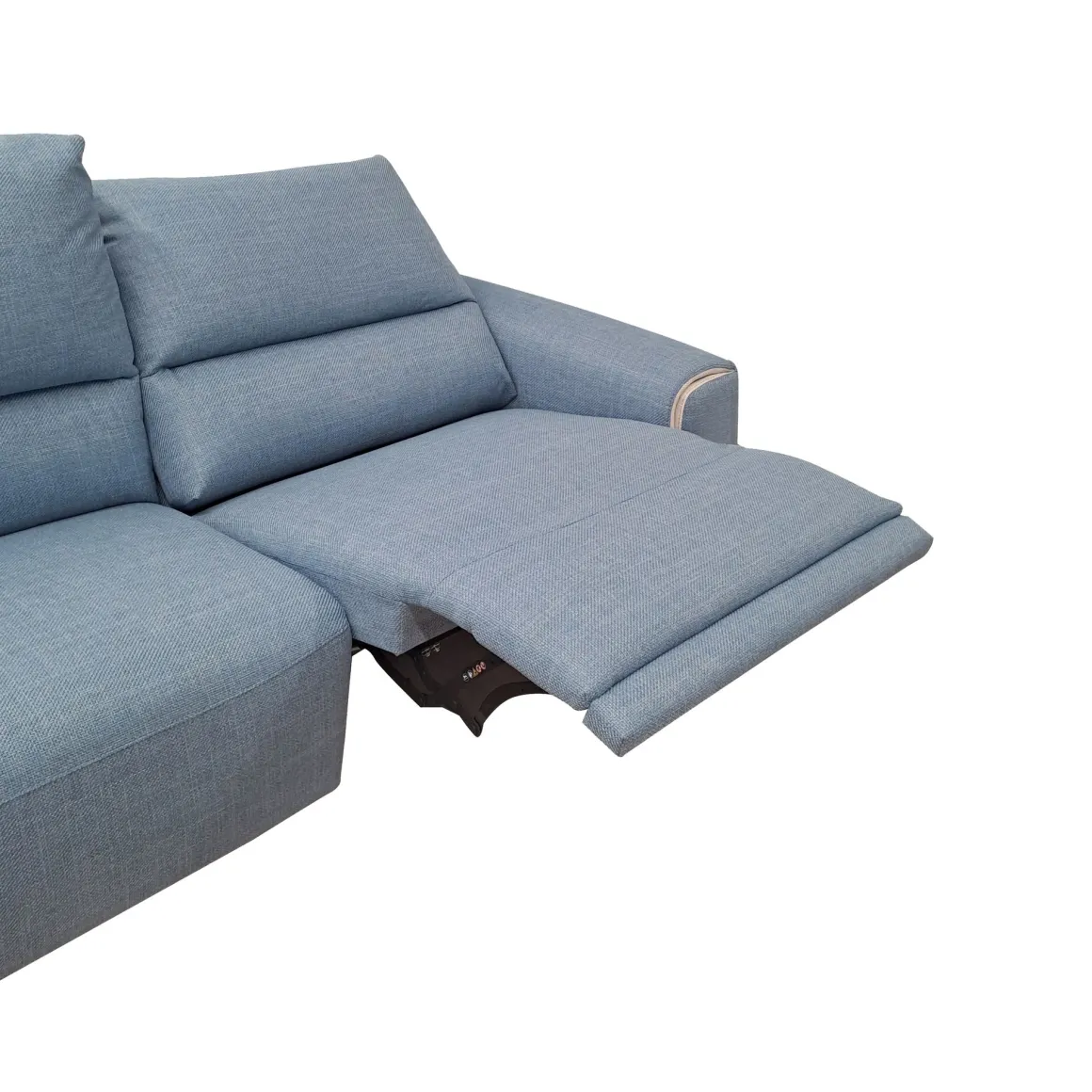 SALOTTO LILO RELAX ELETTRICO CON PENISOLA SX IN TESSUTO AZZURRO : vendita online SALOTTO LILO RELAX ELETTRICO CON PENISOLA SX IN TESSUTO AZZURRO in offerta