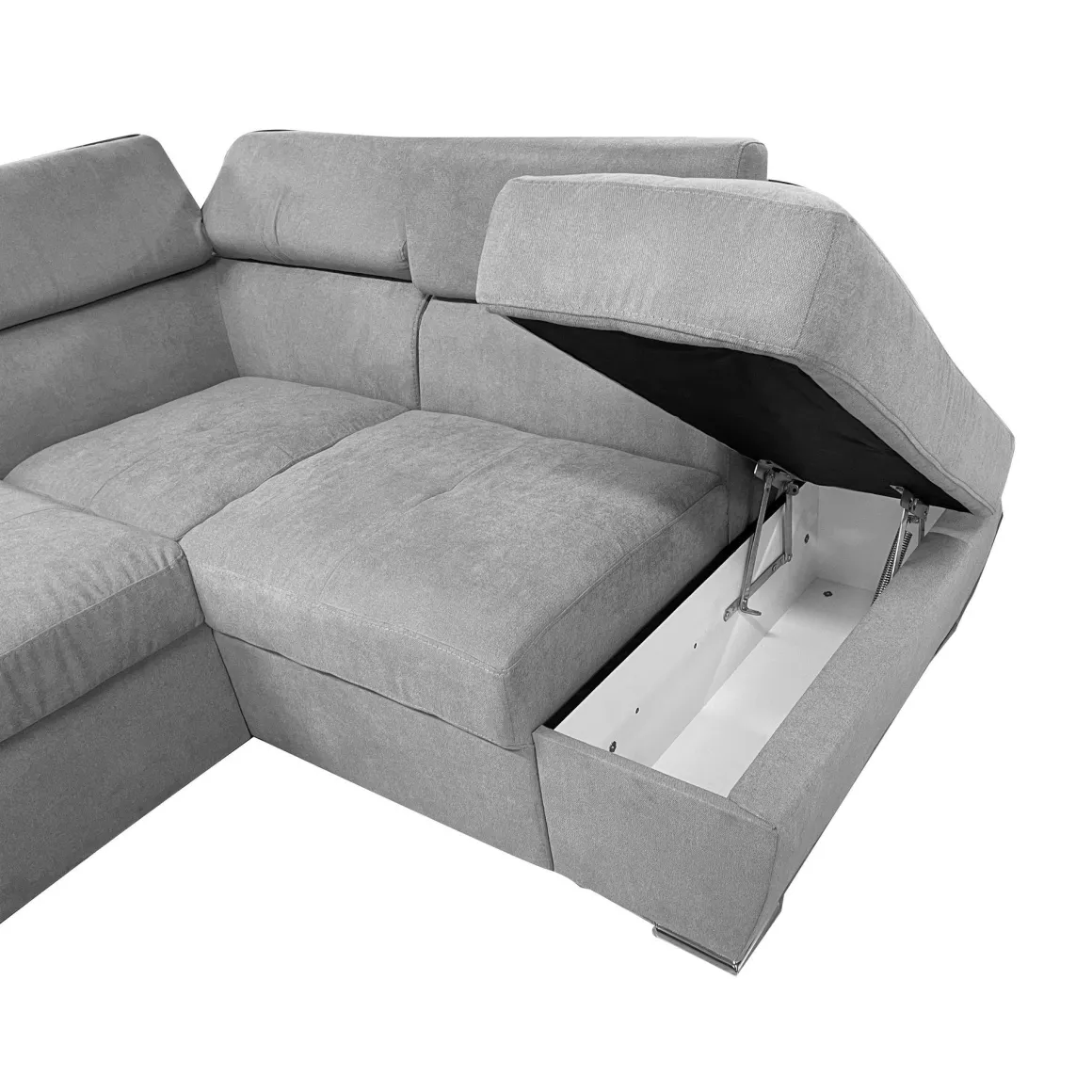 SALOTTO LONDON ANGOLARE IN TESSUTO GRIGIO: vendita online SALOTTO LONDON ANGOLARE IN TESSUTO GRIGIO in offerta