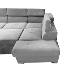 SALOTTO LONDON ANGOLARE IN TESSUTO GRIGIO: vendita online SALOTTO LONDON ANGOLARE IN TESSUTO GRIGIO in offerta