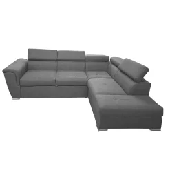 SALOTTO LONDON STYLE CON PENISOLA DX IN TESSUTO GRIGIO : vendita online SALOTTO LONDON STYLE CON PENISOLA DX IN TESSUTO GRIGIO in offerta